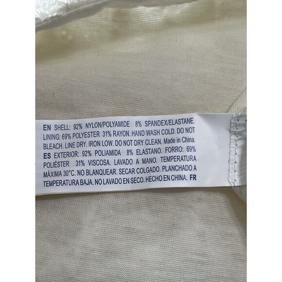 Forever 21 Juniors Size Small Short Ecru Lace Lined Skirt Flair Size Zip Mini - Picture 6 of 7